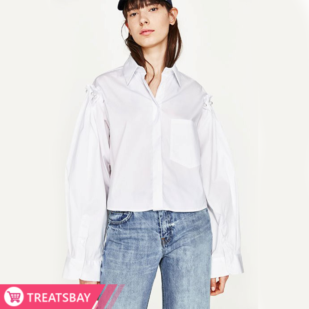 Pearl Embellished Button Shirt