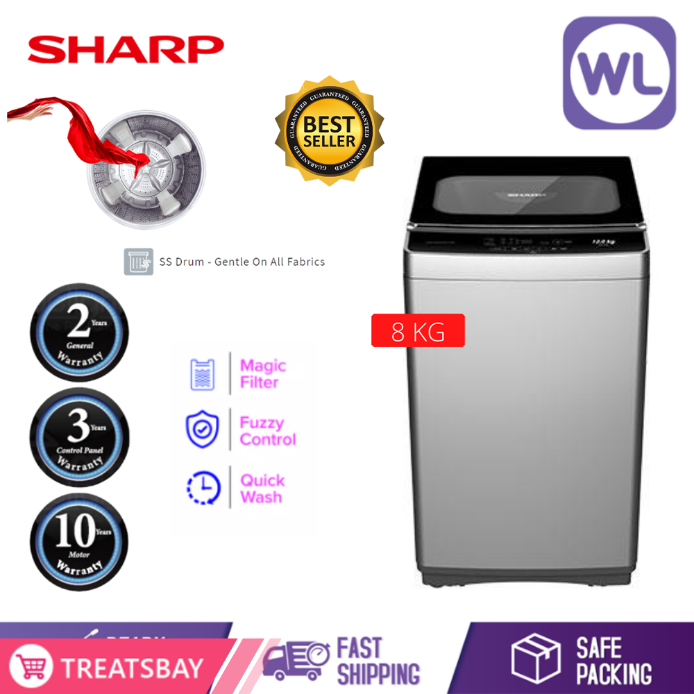 SHARP 8kg TOP LOAD WASHER ESX858