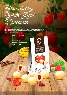 DAREO Strawberry White Real Chocolate