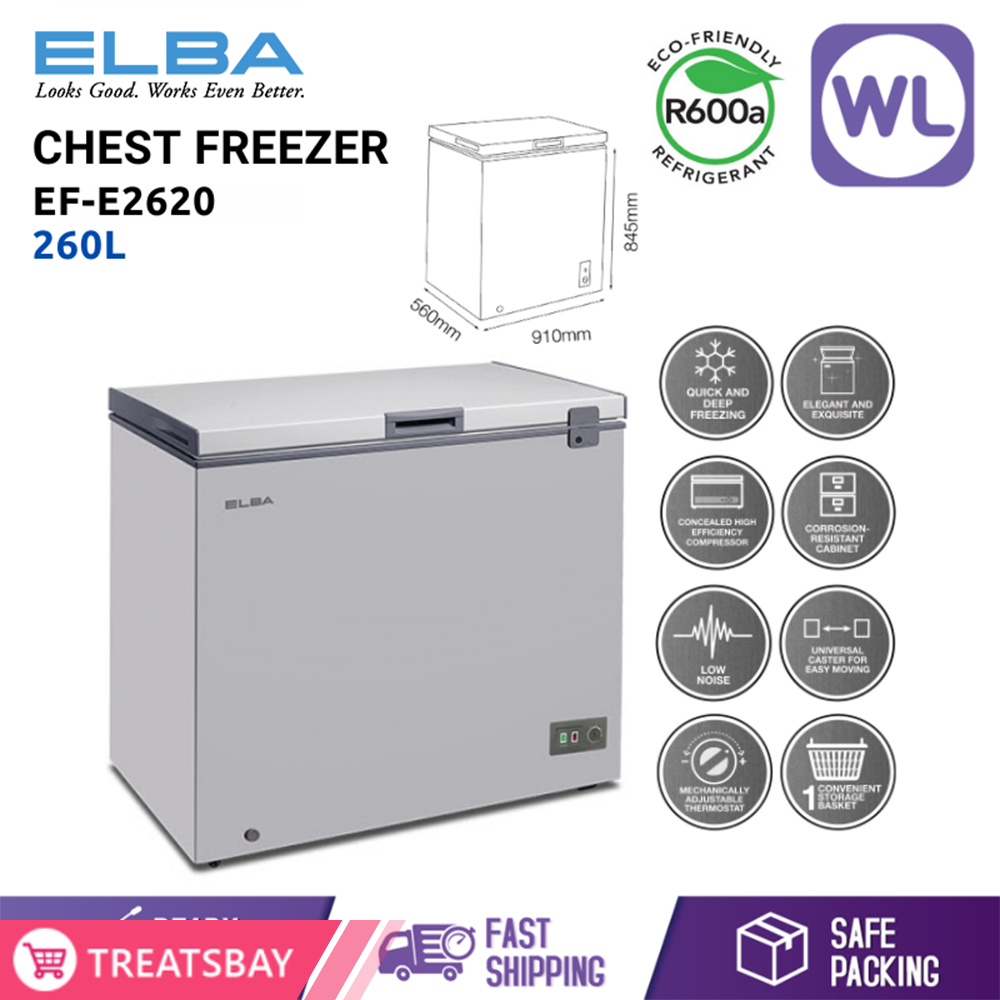 ELBA CHEST FREEZER EF-E2620 (260L/ GREY)