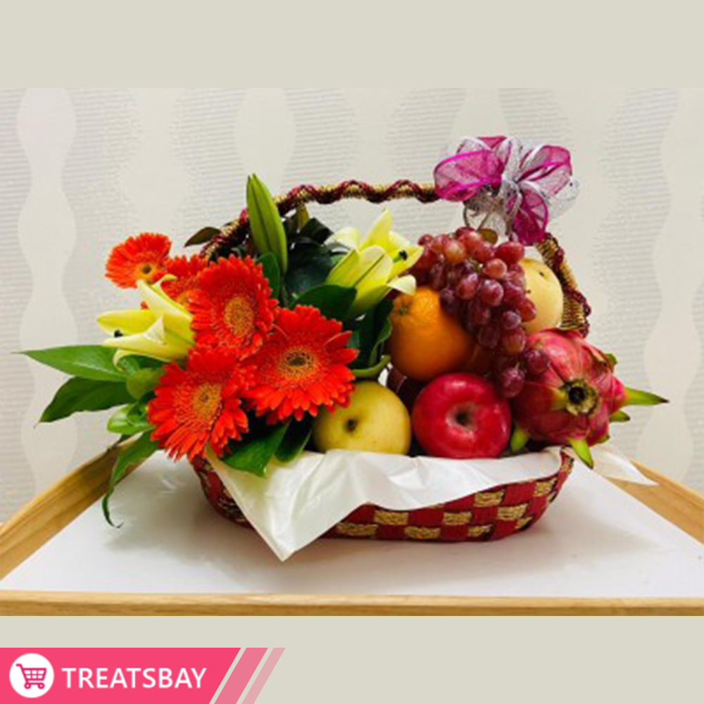 F016 Flowers and Fruits Basket