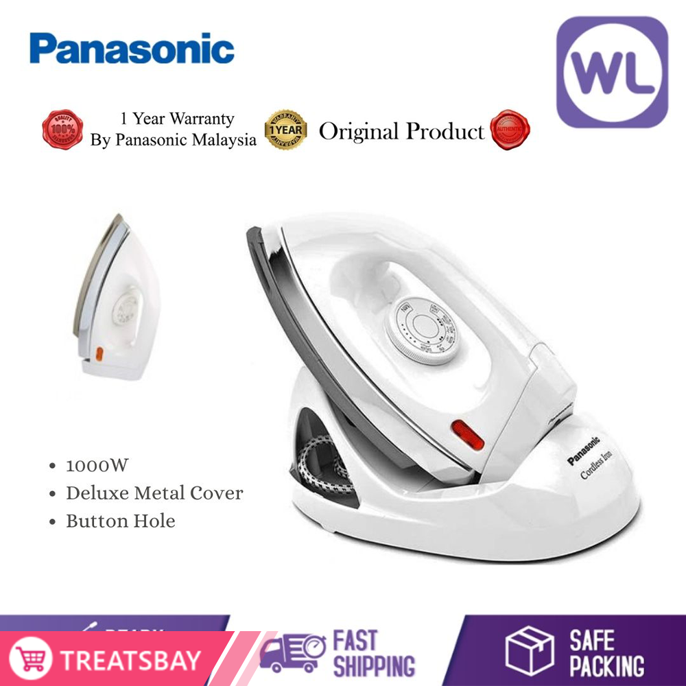 PANASONIC CORDLESS NON-STICK DRY IRON NI-100DX-JW (1000W/ WHITE)