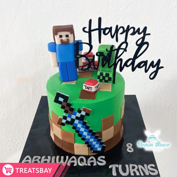 Minecraft Birthday Cake