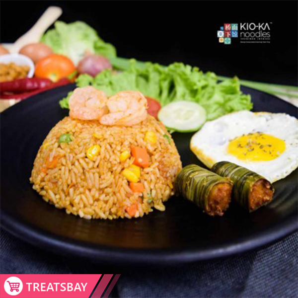 TomYum Fried Rice with Egg & Pandan Chicken
