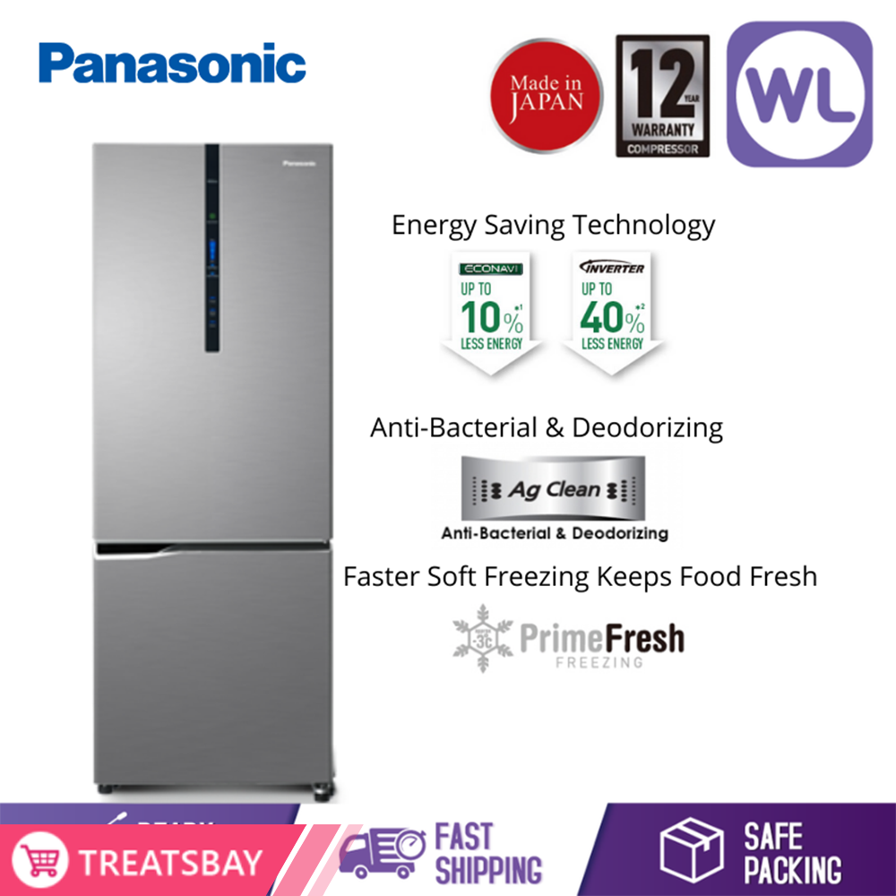 PANASONIC 2 DOOR FRIDGE NR-BV320XSSG (322L/ SILVER) RM2,150.00 RM2,335.00