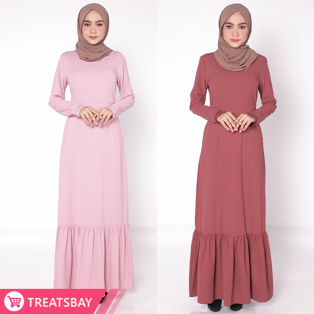 Eyelashes Lace Dress Muslimah Modest Wear