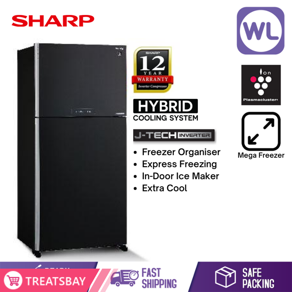 SHARP PELICAN REFRIGERATOR SJP80MFMK (720L/ BLACK)