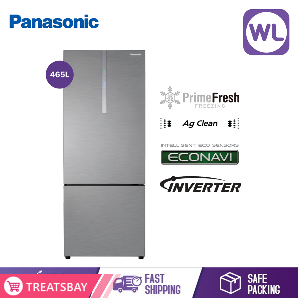 PANASONIC 2-DOOR BOTTOM FREEZER REFRIGERATOR NR-BX471CPSM (465L/ SILVER)