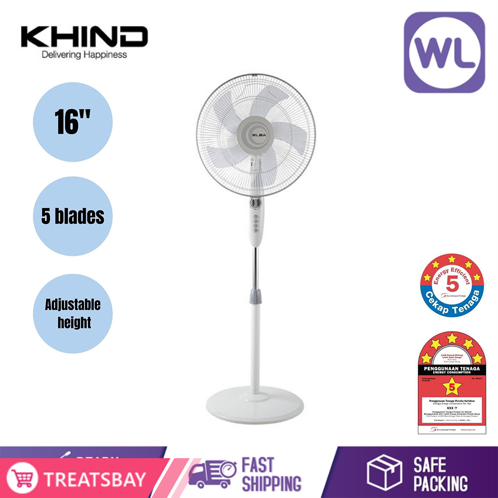 ELBA STAND FAN ESF-E1639TM (GR)