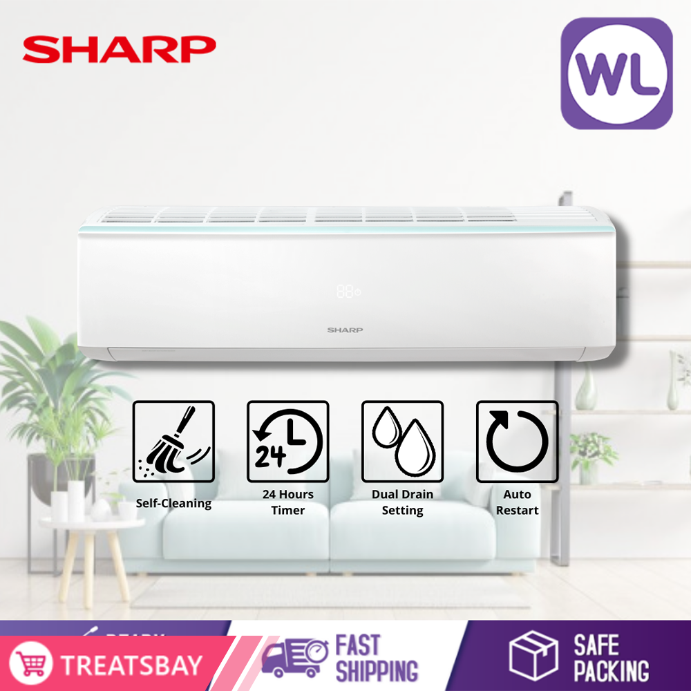 SHARP AIR CONDITIONER STANDARD NON INVERTER 2.0HP AHA18XCD