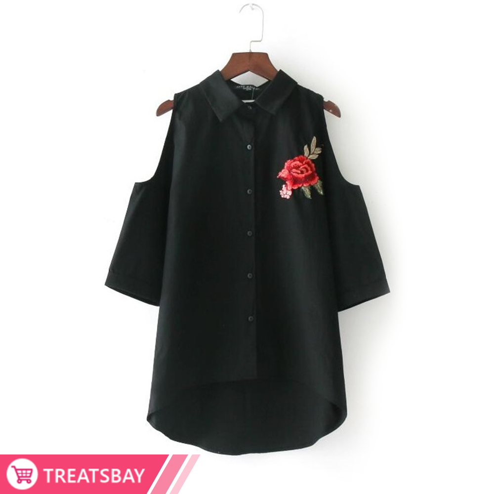 Cut Out Sleeve Shirt