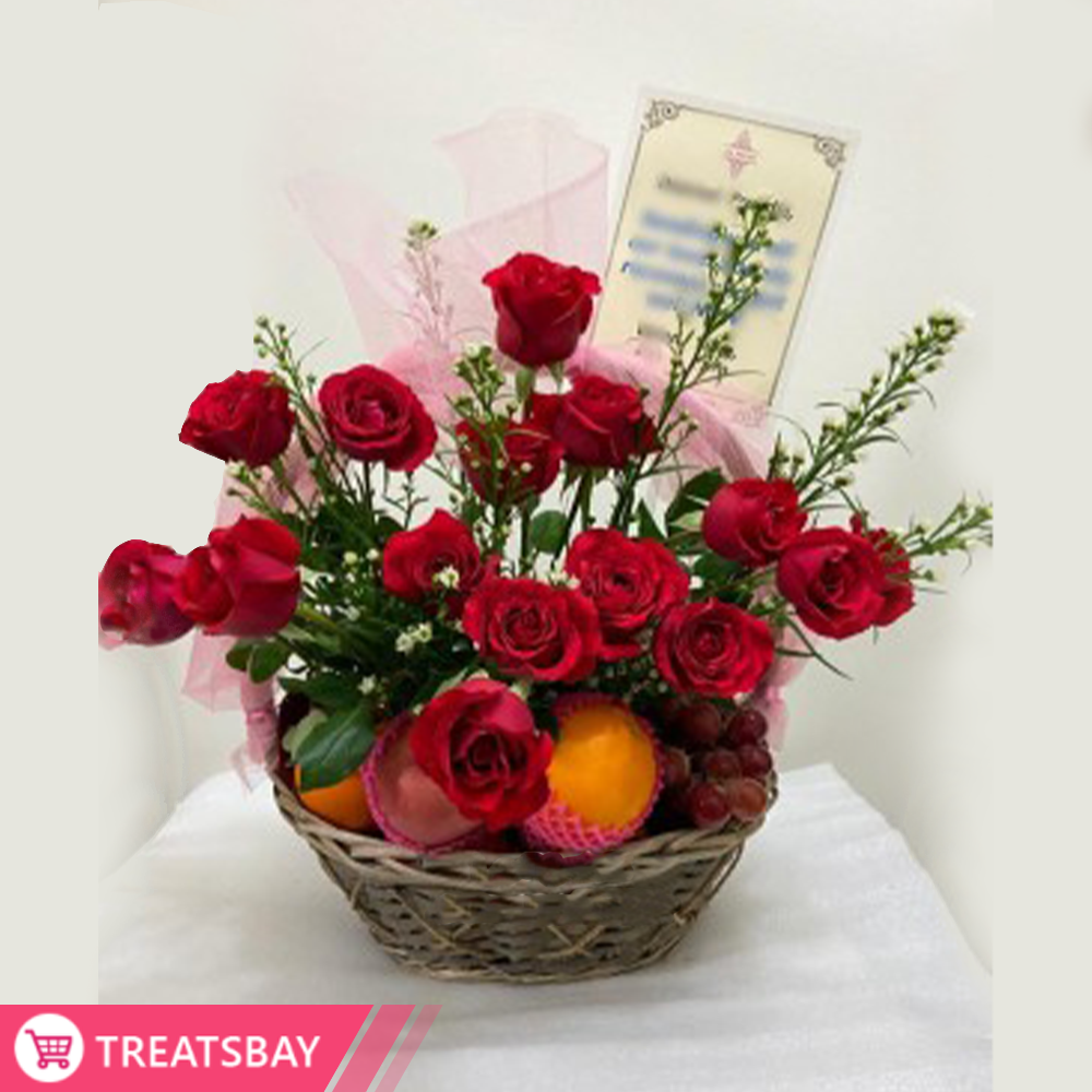 F024 Flowers and Fruits Basket