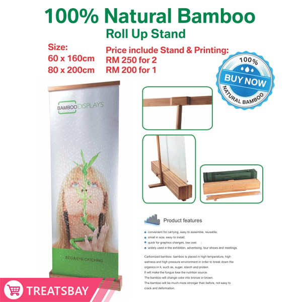 100% Bamboo Roll Up Stand