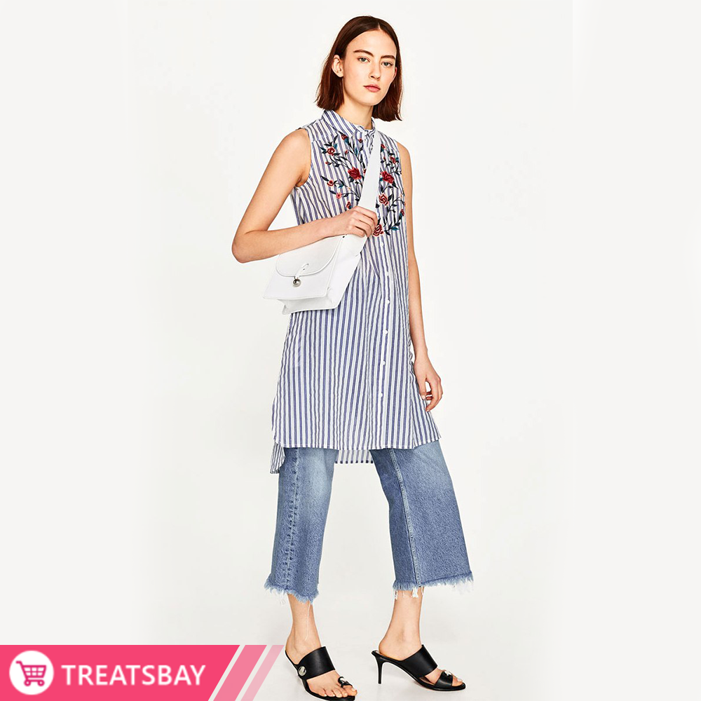 Embroidered Stripe Tunic