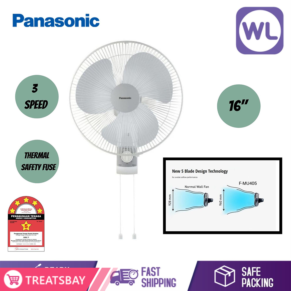 PANASONIC WALL FAN F-MU408/WT (WHITE)