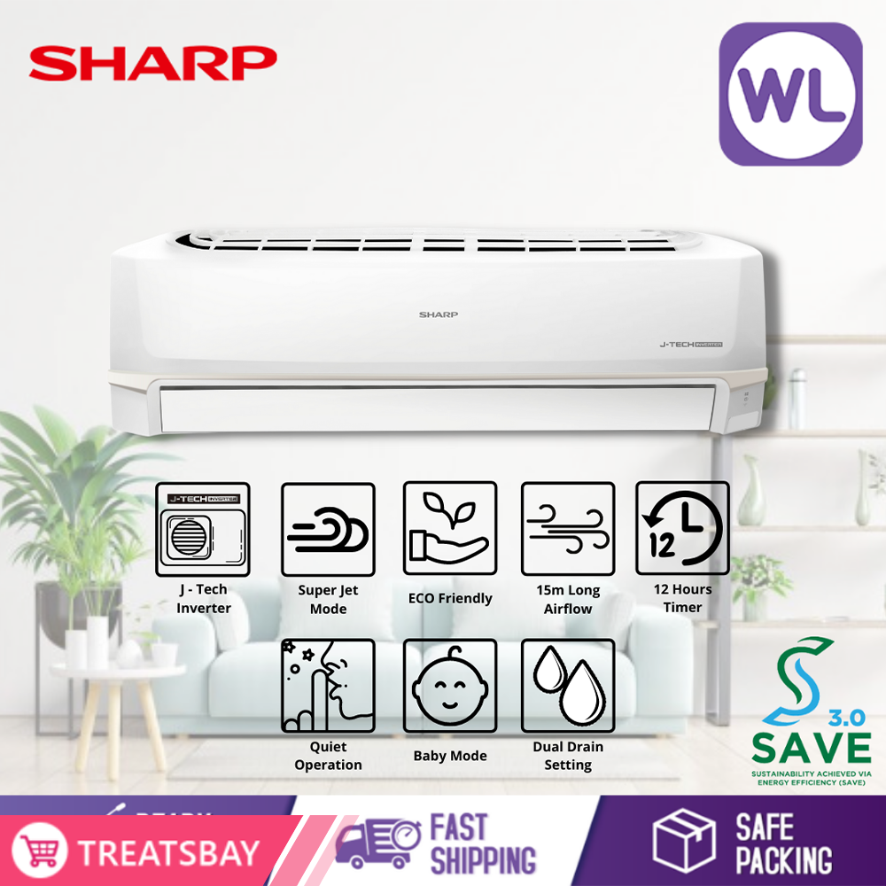 SHARP AIR CONDITIONER STANDARD INVERTER 2.0HP AHX18VED