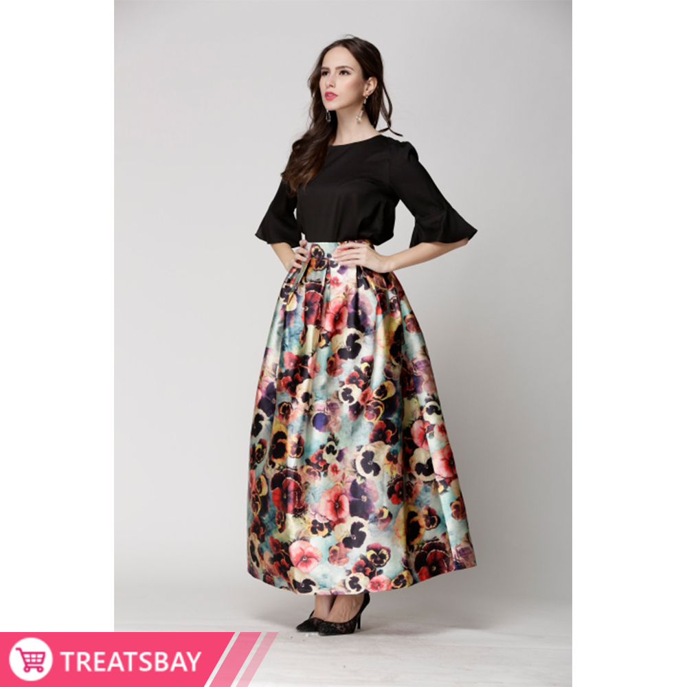Pleated Maxi Skirt (Design 2)