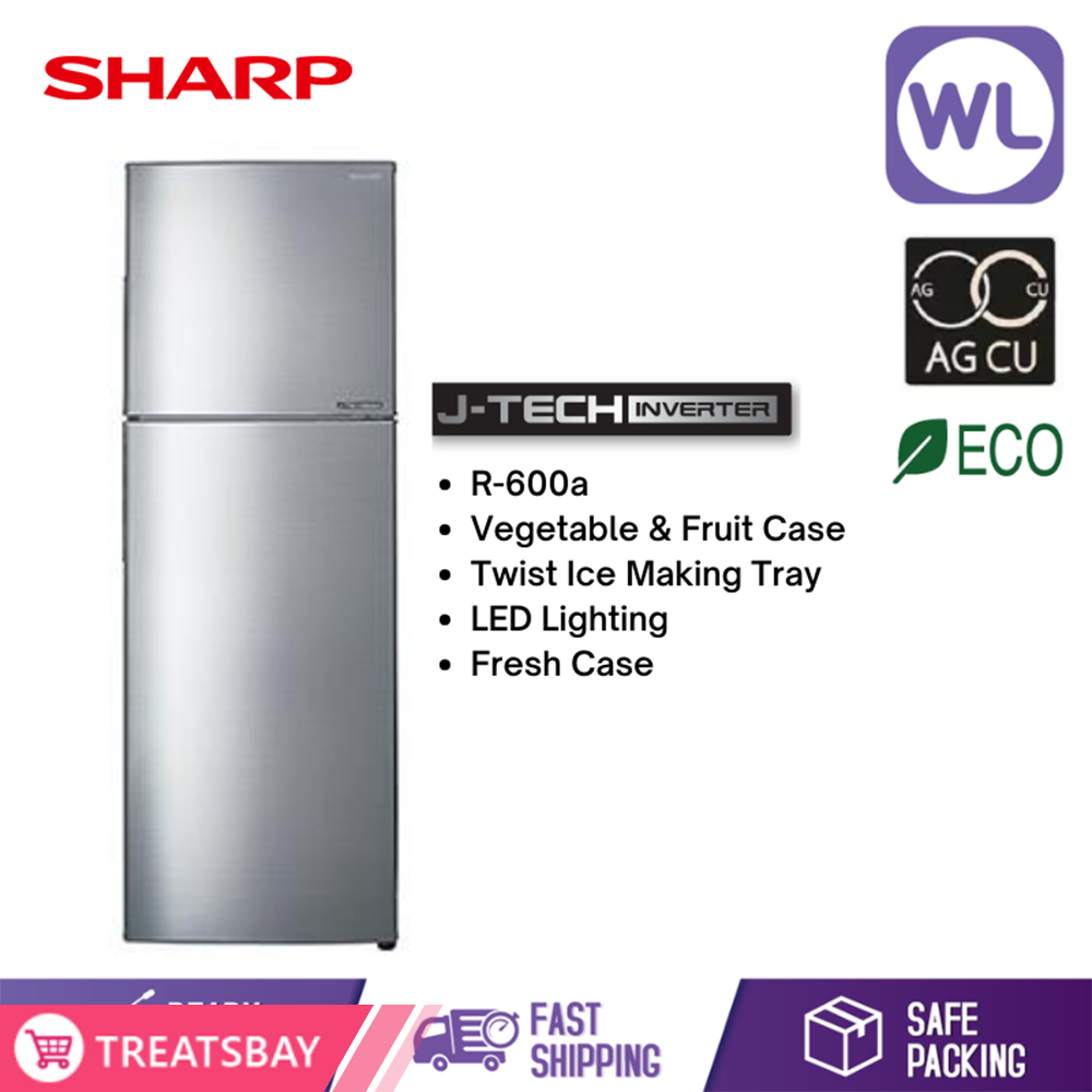 SHARP SMILE REFRIGERATOR SJ326MSS (320L/ SILVER)