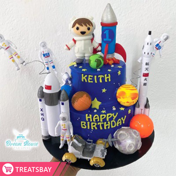 3D Space Birthday Cake