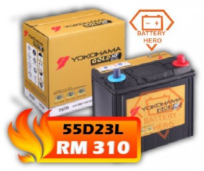YOKOHAMA Car Battery 55D23L
