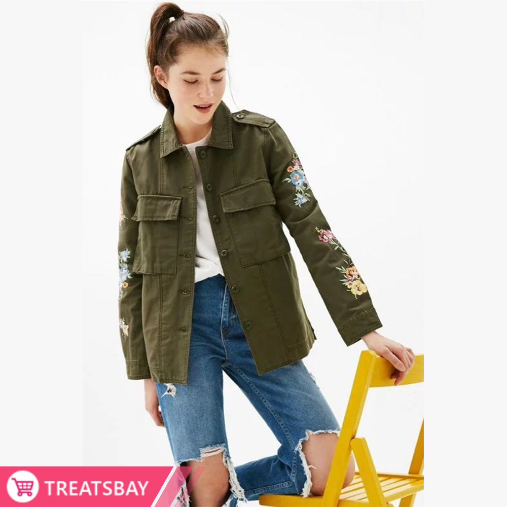 Button Up Embroidered Jacket
