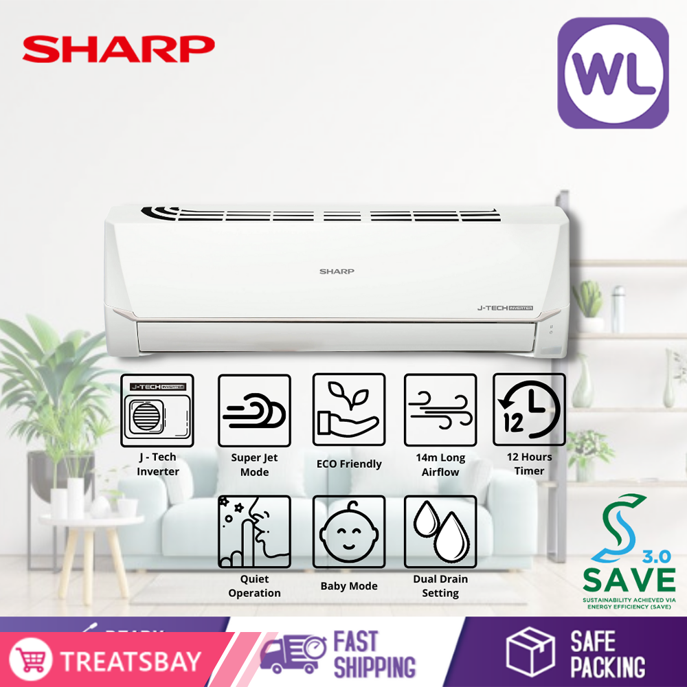 SHARP AIR CONDITIONER STANDARD INVERTER 1.0HP AHX9VED2