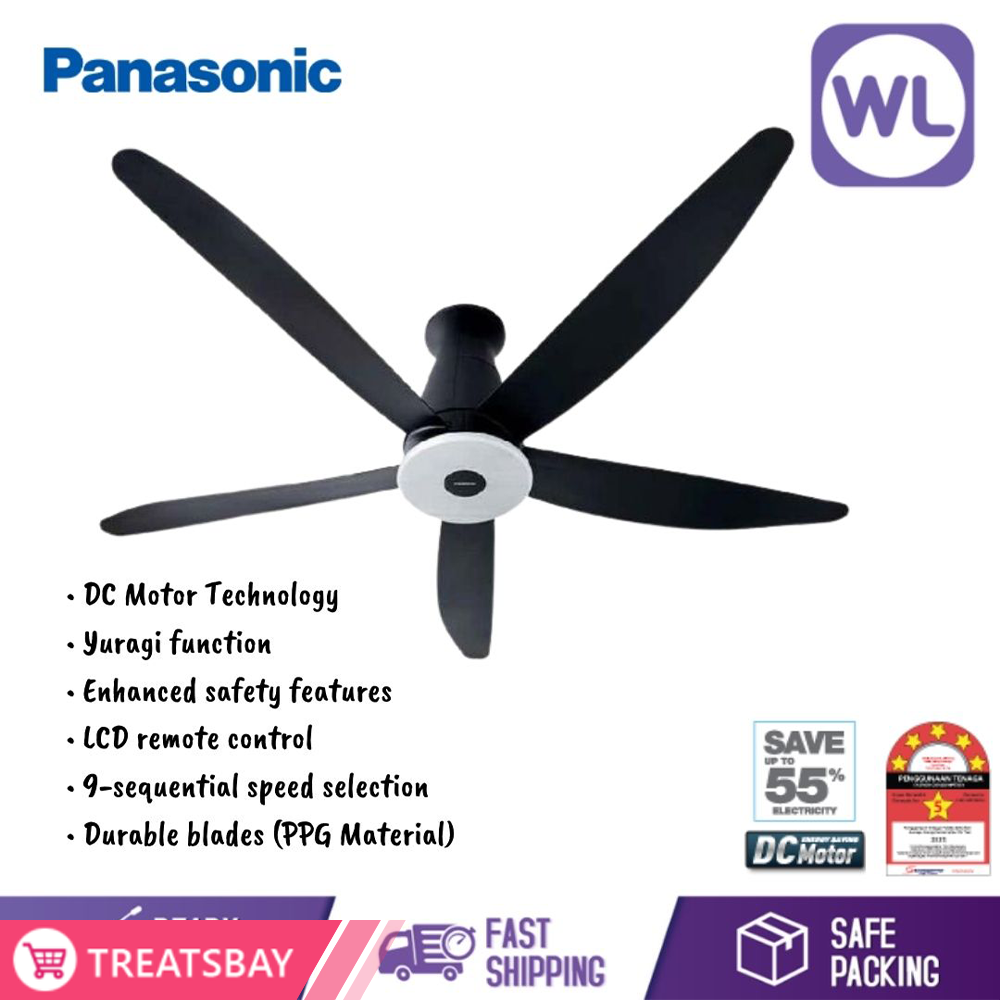 PANASONIC Wifi 5 BLADE CEILING FAN F-M15ECVBKSH