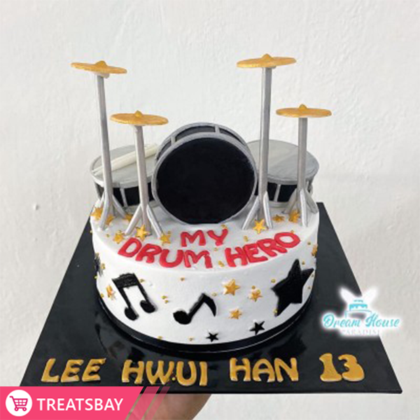 3D Drum Instrument Birthday Cake