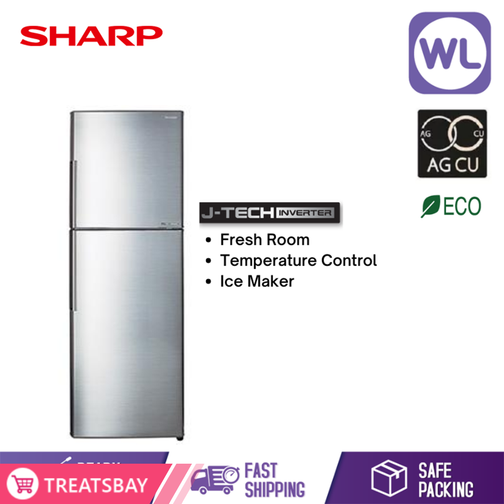 SHARP SMILE REFRIGERATOR SJ406MSS (400L/ SILVER)