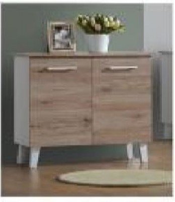 2 Doors Shoe Cabinet (K/D) (No: SC-6874-SMOWH)