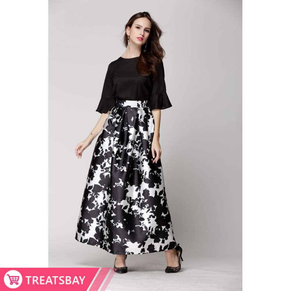 Pleated Maxi Skirt (Design 4)