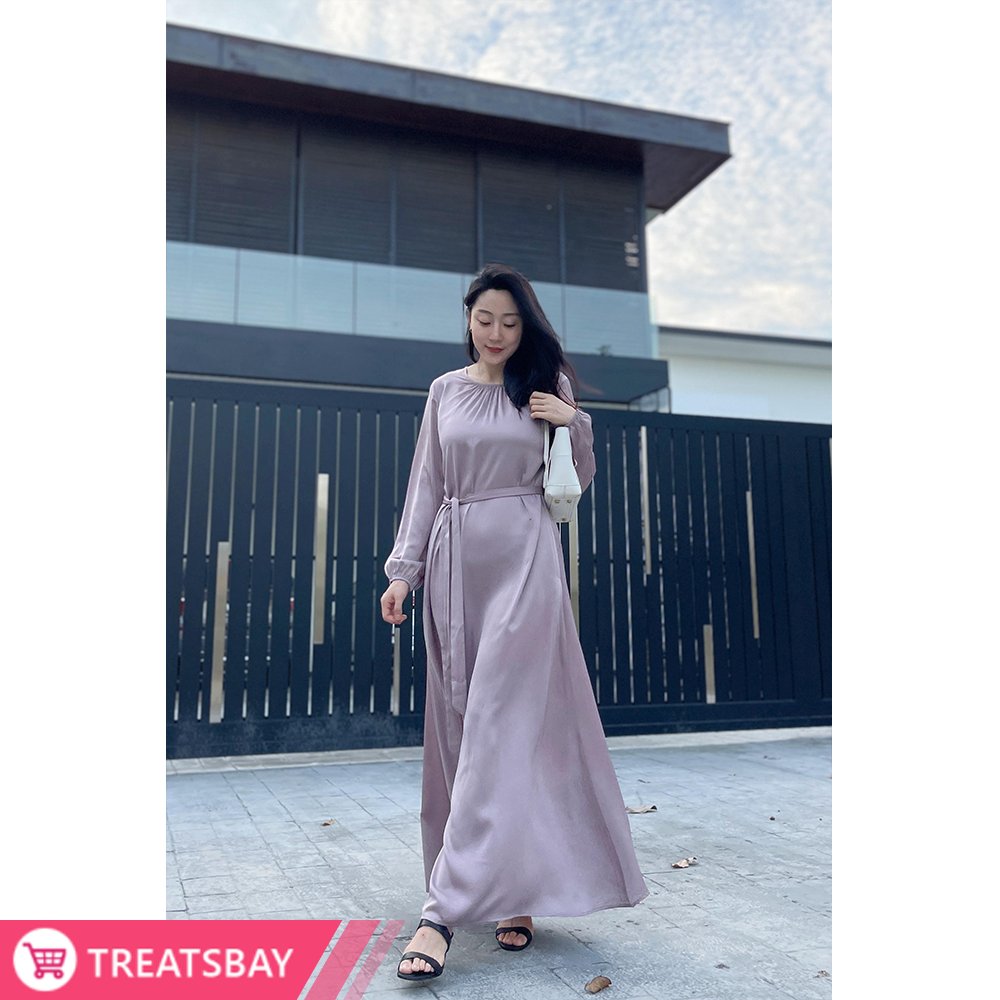 Premium Satin Dress Muslimah Modest Wear