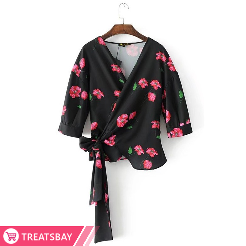 Flora Wrap Blouse