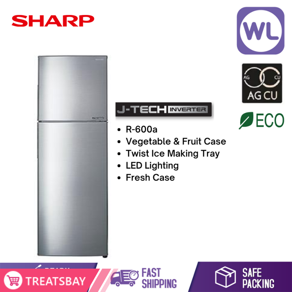 SHARP SMILE REFRIGERATOR SJ286MSS (280L/ SILVER)