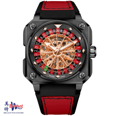 ROMAGO ROULETTE MASTER SKELETON AUTOMATIC Gents Watch RM085-0557PL-BKBK-6
